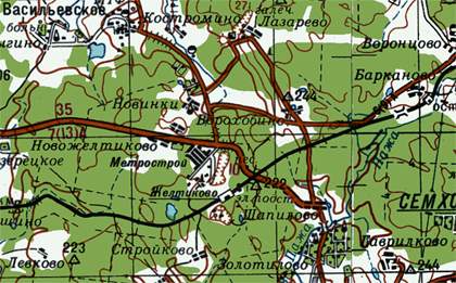 Карта окрестностей Хотьково